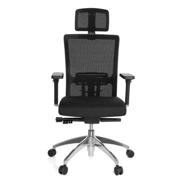 Profi Bürostuhl ASTRA LUX Stoff/Netzstoff mit Armlehnen (höhenverstellbar) hjh OFFICE
