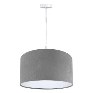 Pendelleuchte Hängeleuchte Jalua P Velours grey & white Ø 50 cm 10675