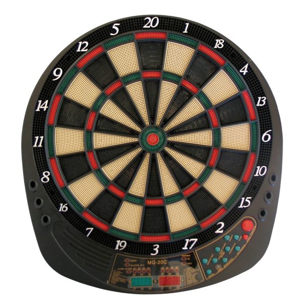 Best Sporting Dartscheibe elektronisch Exeter I elektronische Dartscheibe mit LED-Anzeigen I E-Dartscheibe mit 12 Dartpfeilen & Ersatzspitzen I hochwertiger Dartautomat I Dart für 8 Spieler