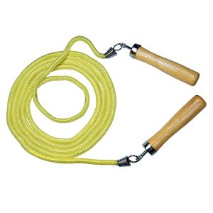 Best Sporting Springseil mit Holzgriffe I Farbe gelb I Länge 280 cm I Seilspringen Fitness für Kraft