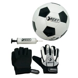 Best Sporting Set Fußball + Torwarthandschuhe + Ballpumpe