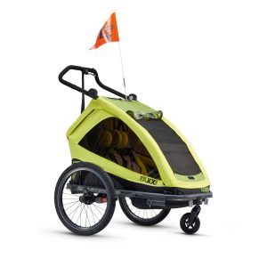 taXXi Kinderfahrradanhänger Elite two Lime Kinderanhänger Fahrradkinderanhänger