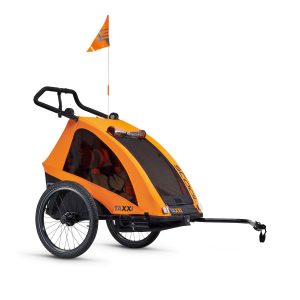 taXXi Kinderfahrradanhänger Pro two Orange Kinderanhänger Fahrradkinderanhänger