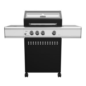 Grillfürst S330G 3-Brenner Gasgrill mit Seitenkocher und Gusseisen Rosten