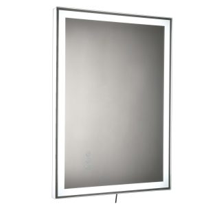 kleankin LED-Spiegel mit Touch-Schalter silber 70 x 3 x 50 cm (BxTxH)   Badspiegel mit LED Wandspiegel Badezimmerspiegel