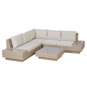 Outsunny Luxus Polyrattan Loungeset   Sitzgruppe Gartengarnitur Loungemöbel mit Tisch