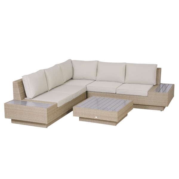 Outsunny Luxus Polyrattan Loungeset   Sitzgruppe Gartengarnitur Loungemöbel mit Tisch