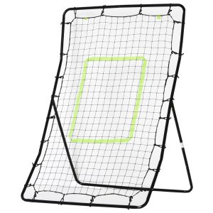 HOMCOM Fußball Rebounder schwarz 80 x 90 x 140 cm (LxBxH)   Trainingstor Torprallwand Rückpralltor Ballspiel