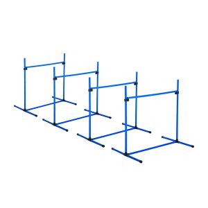 PawHut Agility Hürdenset als 4er Set blau 95 x 65 x 95 cm (LxBxH)   Hundetraining Hundesport Übungsset Hürdenlauf