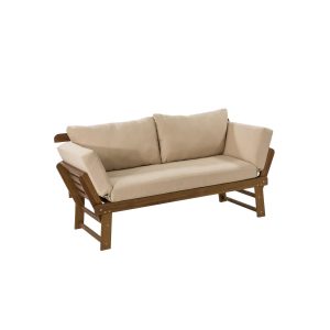 Outdoor-Bank/Loungeliege Luise Beige/Braun