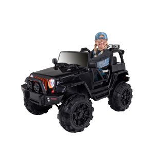 Kinder-Elektroauto Offroad Jeep Adventure 2x 35 Watt (Schwarz)