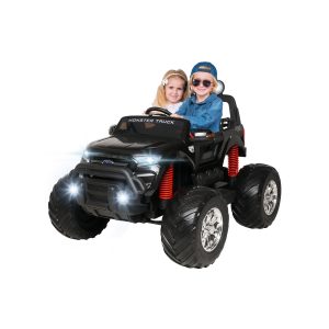 Kinder-Elektroauto Ford Ranger Monster Truck Allrad Lizenziert für 2 Personen (Schwarz)