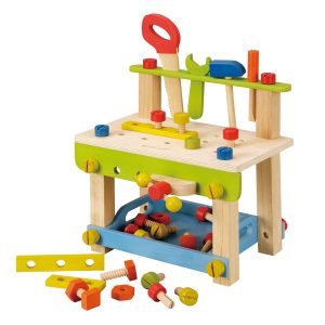 EVEREARTH Kinder Werkbank Spiel Werkstatt Tisch Spielzeug Werkzeug Bank FSC Holz