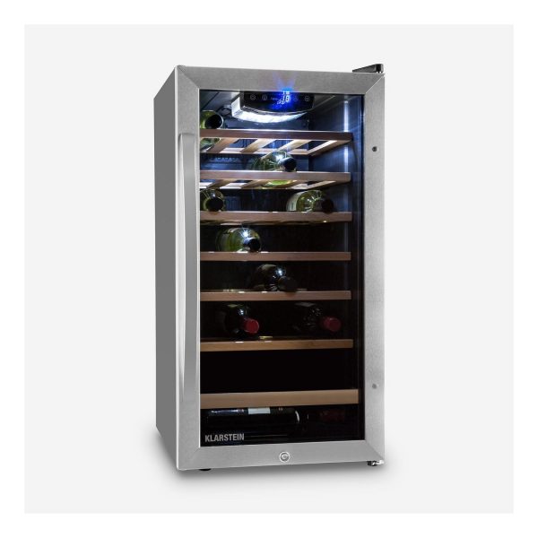 Vivo Vino Weinkühlschrank 52 Liter 18 Flaschen LED schwarz