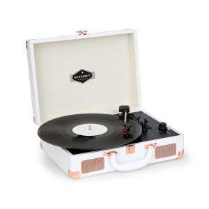 Nostalgy by auna Peggy Sue Retro-Plattenspieler LP USB AUX MDF-Koffer