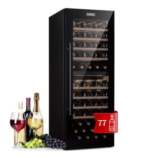 Barossa 77 Duo Weinkühlschrank 2 Zonen 191 L 77 Fl. Touch LED schwarz