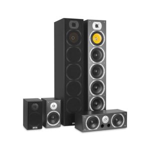 V9B Surround Lautsprecher Set Mahagoni 5 Boxen Set 440W RMS