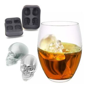 Silikon Eiswürfelform Totenkopf Skull Eiswürfel Eis für Whiskey Wein Bar Party