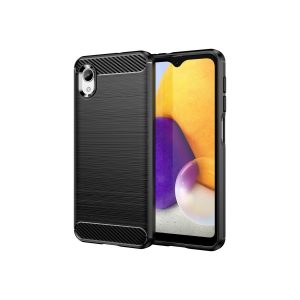 Schutz Handy Hülle für Samsung Galaxy A22e Case Cover Etuis Bumper Carbon Schale Neu