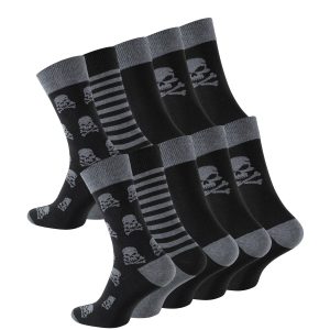 Cotton Prime® 10 Paar Baumwoll Socken mit Totenkopf-Design