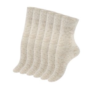 Cotton Prime® Leinen Socken - Natur 6 Paar