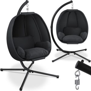 KESSER® Luxe Hängesessel mit Gestell + weicher Sitzkissen