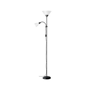 BRILLIANT Lampe Spari Deckenfluter Lesearm schwarz/weiß   1x A60