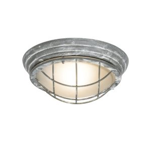 BRILLIANT Lampe Olena Außenwand- und Deckenleuchte 28cm grau Beton/weiß   1x A60