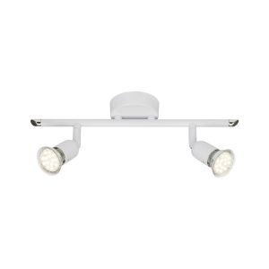 BRILLIANT Lampe Loona LED Spotrohr 2flg weiß   2x LED-PAR51