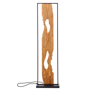 Brilliant LED Standleuchte 120cm Stehlampe Holz / Schwarz