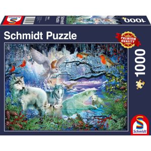 Schmidt Spiele Puzzle Wölfe im Winterwald 1000 Teile