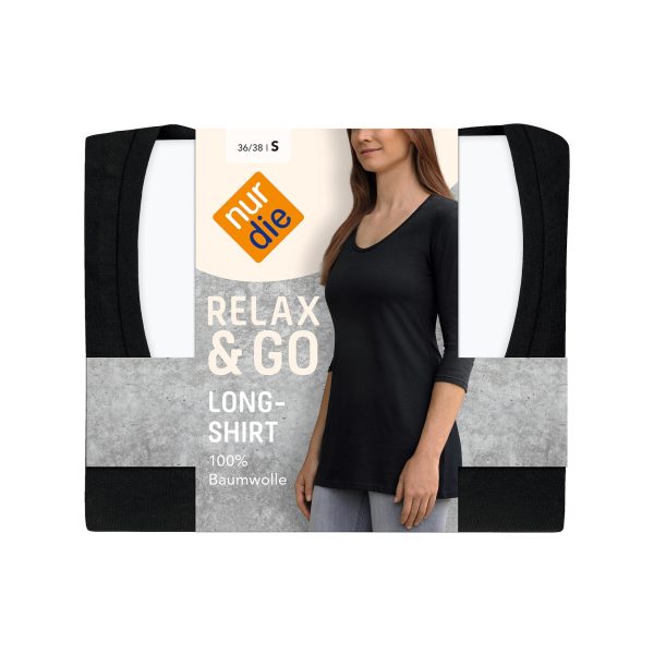 NUR DIE Damen Longshirt Relax & Go