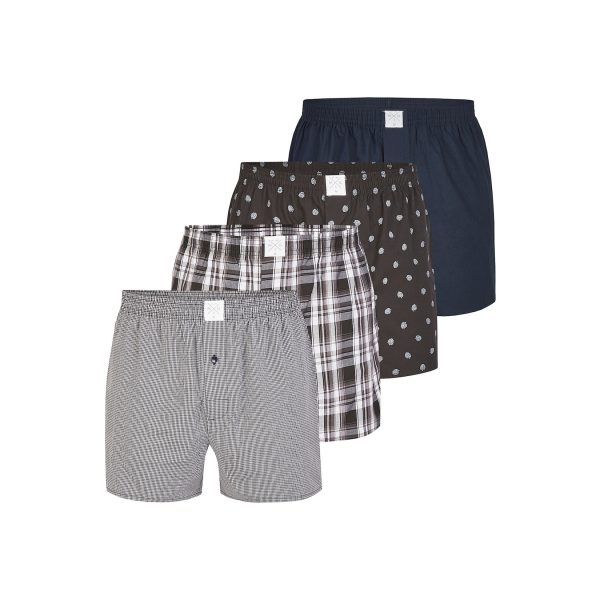 MG-1 Herren Web-Boxershorts 4-Pack 4er Pack