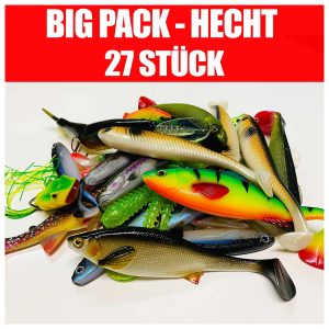 Jackson Big Pack Profi Hecht Angelset 13 bis 18cm – Kunstköder Set – 27 Stück