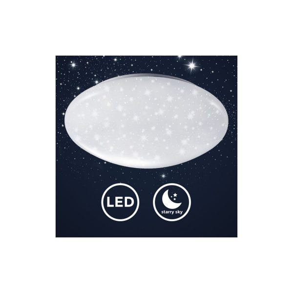 LED Deckenleuchte 28cm Sternenlicht Glitzereffekt 12W neutralweiß