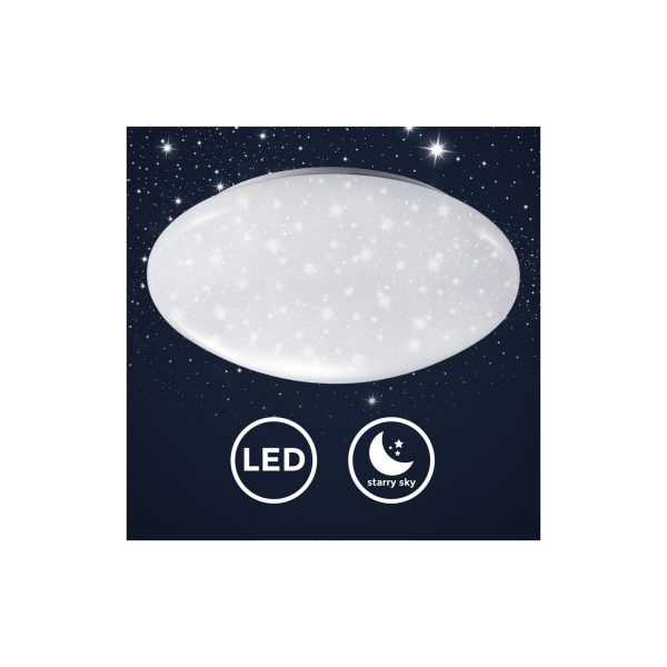 LED Deckenleuchte 28cm Sternenlicht Glitzereffekt 12W neutralweiß