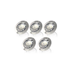 5er Set LED Einbauleuchten Ø82mm dimmbar 5