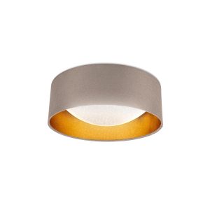 LED Deckenlampe Sternenlicht Stoff 12W taupe-gold