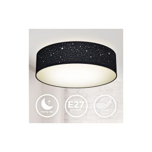 Deckenlampe Sternen-Licht Stoff Textil schwarz