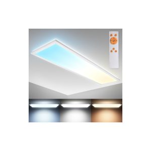 LED Deckenleuchte Panel CCT flach indirektes Licht dimmbar Wohnzimmer weiß 36W