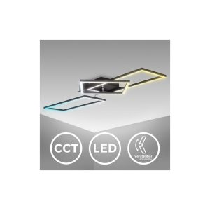 LED Deckenlampe dimmbar CCT Deckenleuchte Fernbedienung schwarz 40W Nachtlicht