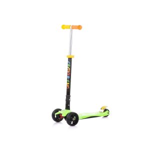 Chipolino Kinderroller Scooter Croxy Evo 3 Räder Licht Lenker höhenverstellbar hellgrün