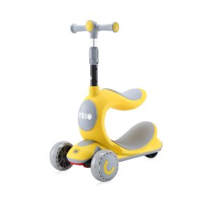 Lorelli Kinderroller Trio 2 in 1 Laufrad leuchtende Räder verstellbar klappbar gelb