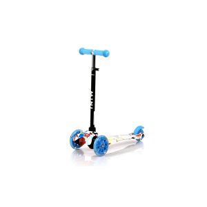 Lorelli Kinderroller Mini klappbar verstellbar PU Räder leuchten ABEC-7 Bremse blau