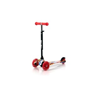 Lorelli Kinderroller Mini klappbar verstellbar PU Räder leuchten ABEC-7 Bremse rot