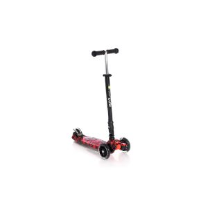 Lorelli Kinderroller Rapid PU Räder leuchten ABEC-7 Bremse klappbar verstellbar rot-schwarz