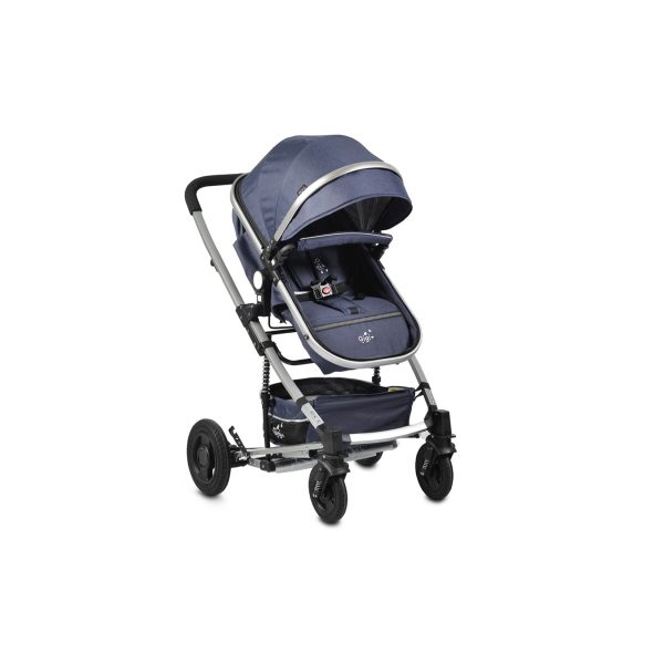 Moni Kinderwagen Gigi Babywanne umbaubar Sportsitz Wickeltasche Getränkehalter blau