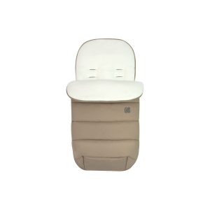 Kikkaboo Fußsack Classic für Kinderwagen Fleece Reißverschluss wasserabweisend beige