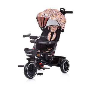 Chipolino Tricycle 4 in1 Smart Schiebestange Sitz drehbar Flaschenhalter Tablett rosa