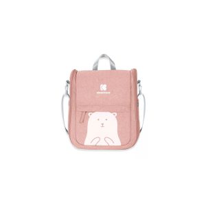 Kikkaboo Wickeltasche 2 in 1 Bär tragebares Babybett Wickelunterlage Moskitonetz rosa